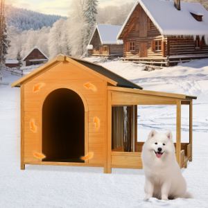 Niche chien 60,2L, doublure isolée, toiture asphalte, nature