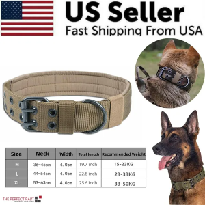 Collier chien tactique nylon 2" boucle métal K9