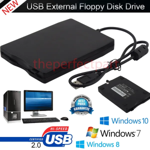 Lecteur disquette externe USB 2.0 1.44MB Windows/Mac