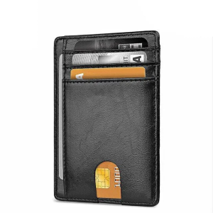 Portefeuille cuir homme mince, protection RFID, porte-monnaie