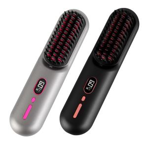 Brosse lissante ionique rechargeable, 12 niveaux chauffants