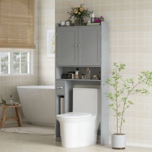 Armoire toilette 2 portes gris