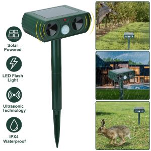 Répulsif animal ultrasonique énergie solaire détecteur mouvement