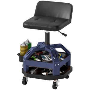 Tabouret roulant garage 300 lb mécanique 360° roues hauteur ajustable