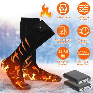 Chaussettes chauffantes électriques homme femme APP - 5000mAh