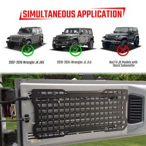 Organiseur hayon Jeep Wrangler 2007-2024
