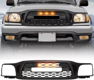 Calandre Tacoma 01-04 feux LED ambre noir mat
