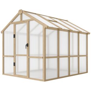 Serre polycarbonate 6,6 x 8 pi, portes verrouillables