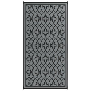 Tapis extérieur réversible 9x18 noir gris lanterne