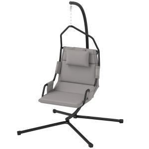 Fauteuil hamac support cadre acier gris extérieur