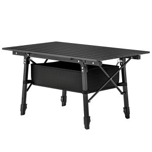 Table camping alu pliable 3ft sac transport noir
