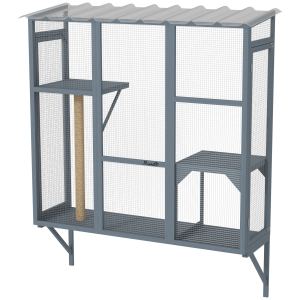 Catio fenêtre 2-3 gros chats plateformes