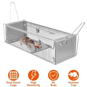 Piège à rongeurs 1Pc double porte cage humaine