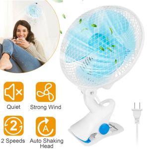 Ventilateur pince 2 vitesses silencieux inclinaison automatique 3.94pi