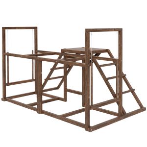 Ensemble activité poule, perchoirs, balançoire