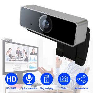Webcam FHD 1080P USB, autofocus, micro, 60°, pince rotative
