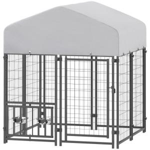 Enclos chien treillis 3,9x3,9x4,5m ajustable