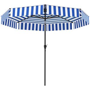 Parasol de patio 8,6pi, parapluie marché 2 étages inclinable