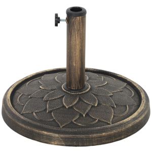 Base parapluie patio 26 lbs résine bronze 1,3-1,9 po pôles