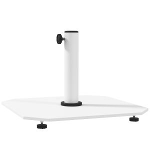 Base parapluie 41lbs métal réglable, patio 1.3-1.9po blanc