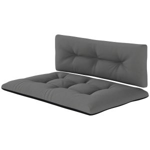 Coussins palette 2 places 3,9po design matelassé noir
