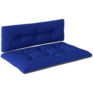 Coussins palette extérieur 3,9po design capitonné bleu marine