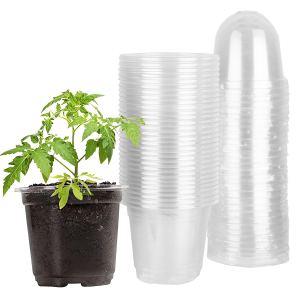Pots pépinière 30 pcs printemps conteneurs PET graines drain