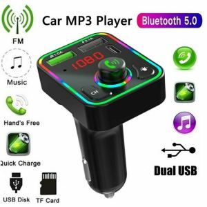 Transmetteur FM Bluetooth auto USB 2 pcs MP3 mains libres