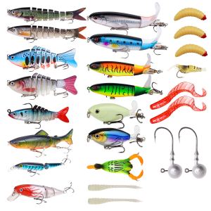 25 pièces ensemble appât topwater poisson, grenouille