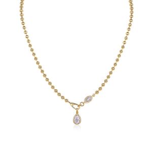 1Ensemble pendentif moissanite S925 argent sterling plaqué or