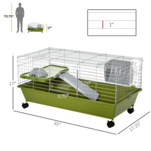 Cage petit animal roulante, lapin cochon Inde