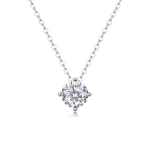 1True Heart - Pendentif 1 carat moissanite S925 argent cœur vrai