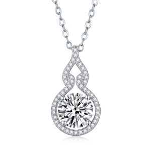 1Curve - Ensemble pendentif moissanite 2ct S925