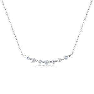 1White Moon And Stars - Pendentif moissanite S925 argent sterling