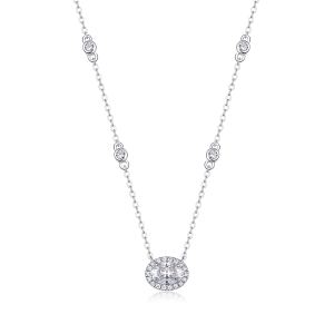 1White Summer Night - Pendentif moissanite oeuf S925