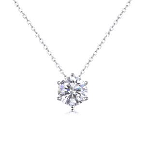 1Afternoon Rose - Pendentif moissanite 1ct-3ct S925
