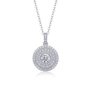 1White Dune - Ensemble pendentif moissanite S925 argent sterling
