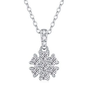 1Snowflake Dance - Ensemble pendentif moissanite S925