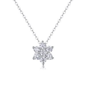 1Flocons Dansants - Pendentif Moissanite S925 Argent