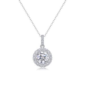 1Dandelion - Pendentif 2 carats moissanite S925 argent/platine pissenlit