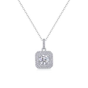 1Diamant Sucre - Pendentif Moissanite 1ct S925 Argent