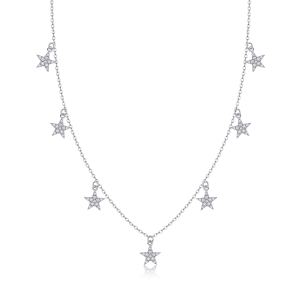 1Star Love - Ensemble pendentif moissanite S925 argent sterling