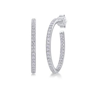 1Ruban - Boucles Moissanite S925 Argent Platine
