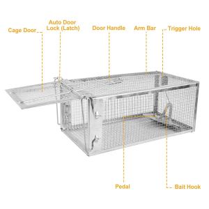 2 pièges rats cages humains galvanisés