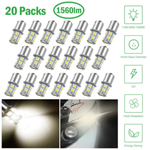 20 ampoules auto 12V 4500K 14MM - Clignotant