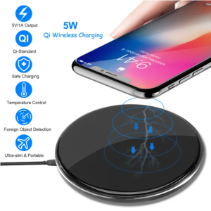 Chargeur sans fil Qi certifié ultra mince 5W