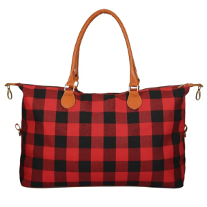 Sac voyage carreaux décontracté femmes