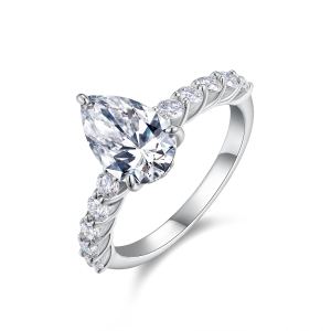 1Goutte Clair De Lune - Bague Moissanite S925 Argent
