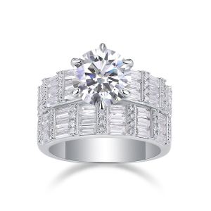 1Vanilla - Bijou moissanite 3 carats S925 argent sterling