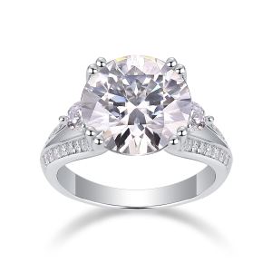 1Elegant Radiance - Ensemble moissanite 5ct S925 plaqu